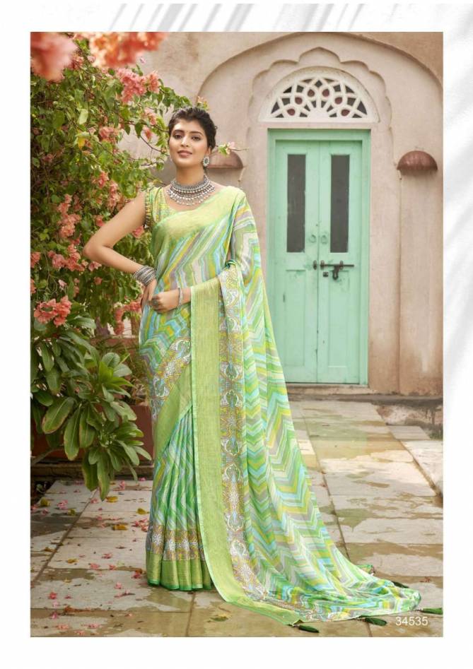 Greenleaf By Vallabhi Chiffon Printed Sarees Wholesale Clothing Suppliers In India